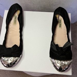 Miu Miu Suede Ballet Flats